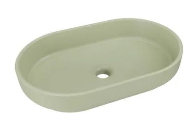 Produktbild von Aufsatzwaschbecken - Waschbecken 55 cm Handwaschbecken Für Badezimmer, RIVER2 BM288 - Grün/Matt