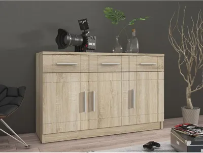 Zdjęcie produktu dla Komoda kombinowana PARISA – szerokość 103 cm, dąb sonoma