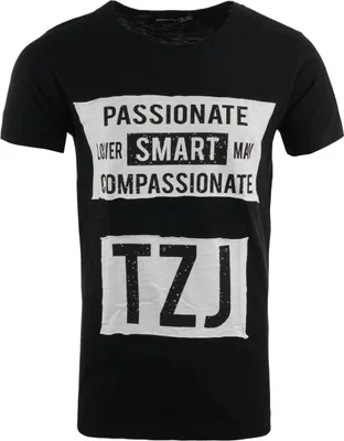 Produktbild von Herren-T-Shirt Tazzio Ss mit Aufdruck Schwarz