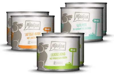 Image de MjAMjAM 6x200g Mixpaket nourriture humide pour chiens différentes sortes sans céréales