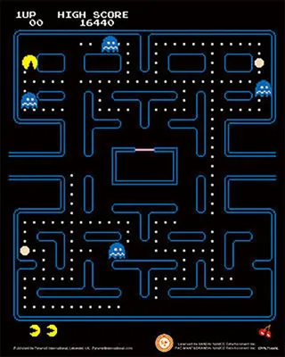 Immagine prodotto di Labirinto con poster effetto 3D di Pac-Man incorniciato