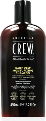 Productafbeelding van American Crew, Daily Deep Moisturizing, Vegan, Haarzachte shampoo, voor intensieve hydratatie, 450 ml