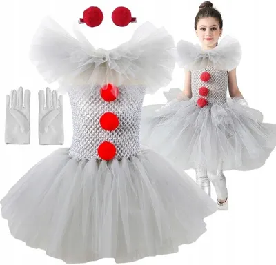 Produktbild von Hopki Arlekin Clown Kostüm Kleid Tutu für Mädchen
