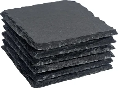 Produktbild von Argon Ta Quadratische Schieferuntersetzer – 10 cm – 6 Stück