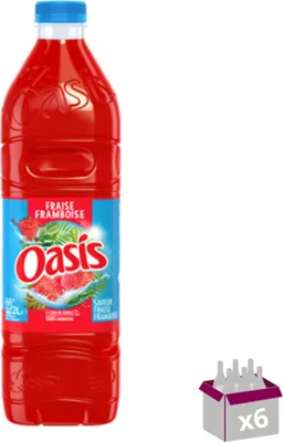 Image de Oasis Fraise Framboise - 6 x 2L