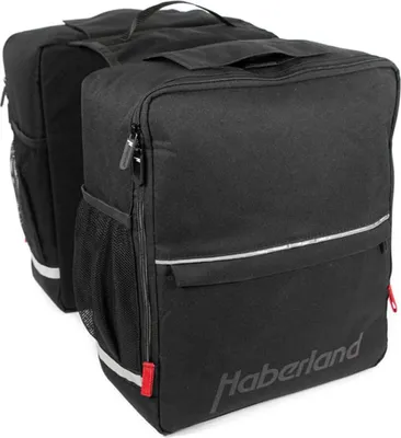 Image de Sacoche double pour vélo unisexe Haberland, couleur noire (capacité : 30 litres)