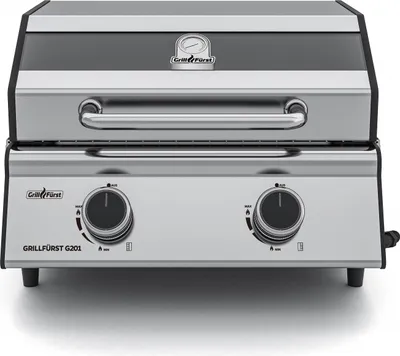Produktbild von Grillfürst G201E 2-Brenner Gasgrill portabel v2 - Campinggrill / Balkongrill 50mbar