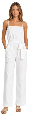 Produktbild von Zara Damen Jumpsuit Sommer Träger weiß XS