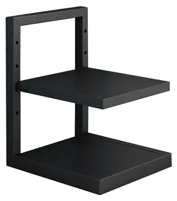Topf- und Pfannenständer, 2-stöckig, verstellbar, Metall, schwarz