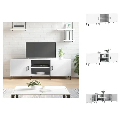 Image de vidaXL Armoire TV Blanc 150x30x50 cm Bois composite - Meuble TV