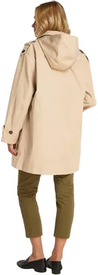 Produktbild von Tommy Hilfiger Damen Parka Baumwolle Hood Trenchcoat, Beige (Beige), 36