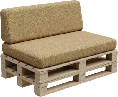 Image de Coussin pour palettes, Coussin de jardin, PFBG (Set (120x80 + 120x35), Miel)