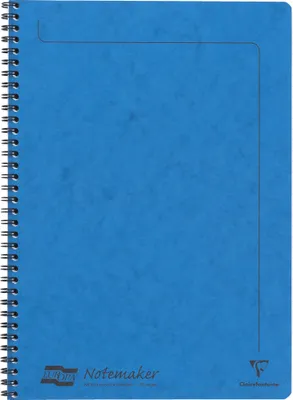 Produktbild von Clairefontaine 10x Doppelspiralheft A4, 60 Blatt liniert abtrennbar Blau 4865Z