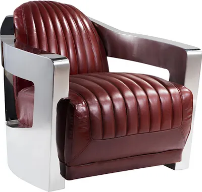 Produktbild von Vintage Aviator Pilot Chair Vintage Distressed Rot Real Leather