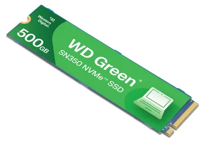 Productafbeelding van Dysk SSD WD Green SN350, modelnummer WDS500G2G0C (500GB, M.2, PCIe NVMe 3.0 x4)