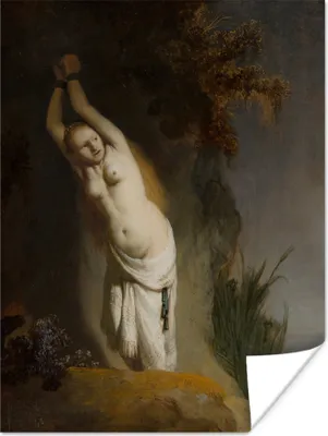 Produktbild von MuchoWow® Poster Andromeda - Rembrandt van Rijn 90x120 cm - Wohnzimmer