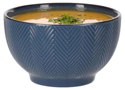 Produktbild von Siaki Suppenschussel Fishbone - blau - 14 x 8 cm - 680 ml