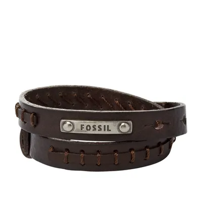 Produktbild von FOSSIL Armband Vintage Casual Leather Bracelet Brown dunkelbraun