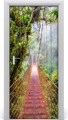 Produktbild von Tulup Türaufkleber 95x205 cm Dekorative Aufkleber Selbstklebend Wasserdichte Tapete Abnehmbar Schlafzimmer Wohnzimmer Wohnkultur - Hängebrücke