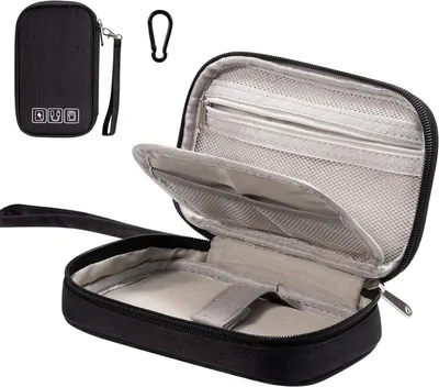 Immagine prodotto di Organizzatore per borsa a tracolla - Piccola borsa accessorio - Accessori da viaggio - Spazio di archiviazione versatile - L 19 x P 12 cm - Nero