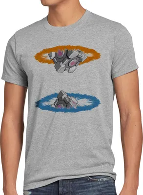 Produktbild von style3 Companion Cube Herren T-Shirt, Größe:4XL, Farbe:Grau meliert