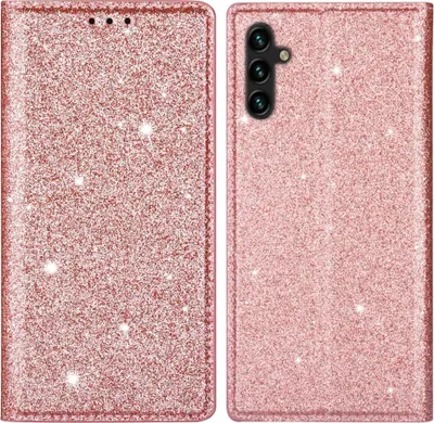 Produktbild von Samsung Galaxy A55 Hülle - Coverup Glitzer Klapphülle - Roségold
