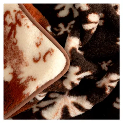 Produktbild von Merino Wolldecke aus Schurwolle 180x200 cm - Flauschige Kuscheldecke aus 100% Merino Schafwolle - Gewicht 500g/m2 - Atmungsaktives Material