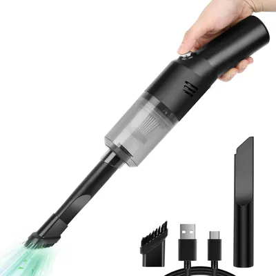 Produktbild von Handstaubsauger fürs Auto, per USB wiederaufladbar, tragbar, leichter Mini-Staubsauger, Autostaubsauger, kabellos, Handstaubsauger Nass & Trocken