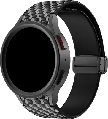 Produktbild von Strap-it Carbon Fiber Samsung Galaxy Watch 6 Classic 43mm Armband D-Buckle