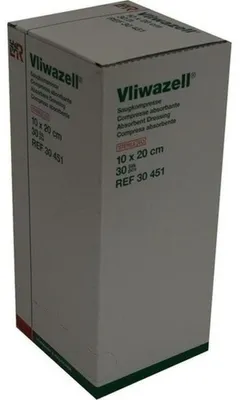 Productafbeelding van Vliwazell universele, sterk absorberende kompressen, 10 x 20 cm, steriel, 30 stuks