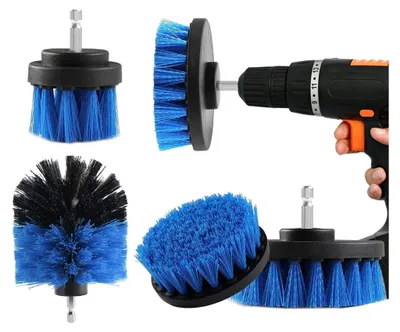 Produktbild von 4 Pack Bohrbürste Power Scrubber Reinigungsbürsten-Aufsatz-Set, Allzweck-Bohrer-Schrubbbürsten-Set, ideal für Poolfliesen, Badezimmer-WC,