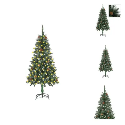 Imagen del producto de vidaXL Árbol de Navidad artificial con luces y adornos, 150 cm - Árboles de Navidad