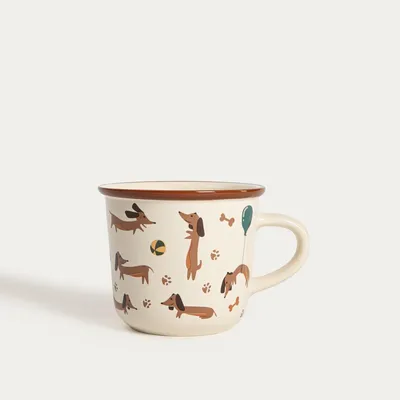 Produktbild von HOMLA BOOP-Becher mit Dackeln und Ball, 0,3 l