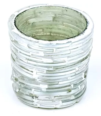 Produktbild von Teelicht Mosaik Grau rund Ø 6 cm - Glas