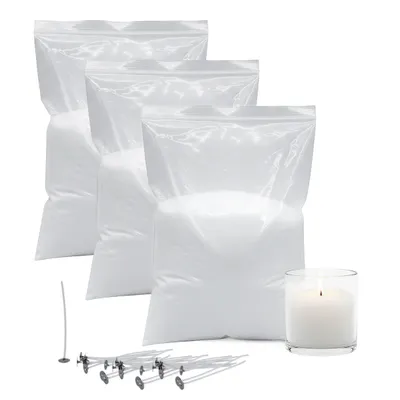 Produktbild von 3.05 Parafin Wax in weiß - 3 Kg - Kerzenwachs mit 30 Dochten (3x 1 Kg)