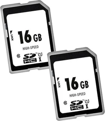 Produktbild von 2x High-Speed 16 GB SDHC-Karte Class 10