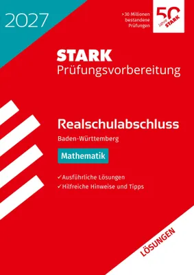 Produktbild von STARK Lösungen zu Mathematik - Realschulabschluss 2027 BW - Prüfungsvorbereitung inkl. Basistraining