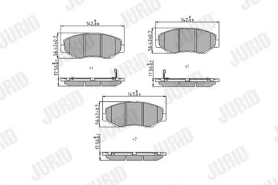 Produktbild von JURID Bremsbeläge Satz Vorne für HONDA Accord VII Limousine (CL, CN) 572504J
