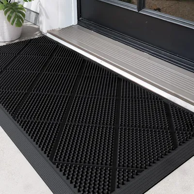 Productafbeelding van Deurmat 43 x 90 cm, Zwart, Antislip Vuilvanger Droogloopmat