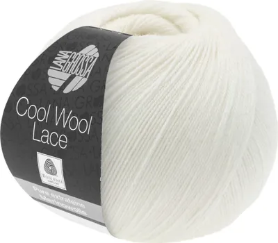Produktbild von Lana Grossa Cool Wool Lace 014 Wollweiß 50g