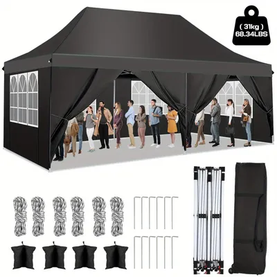 Produktbild von Pop-up-Zelt - Faltzelt - Partyzelt - Schutzzelt - Sonnenschutz - 3 x 6 Meter - Wasser- und UV-beständig