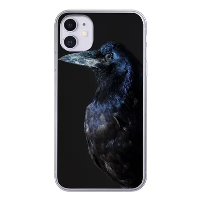 Produktbild von MuchoWow® Handyhülle Schutzhülle Hülle für iPhone 11 Vogel - Tiere - Schwarz Silikon Softcase Handy Hülle - Handytasche