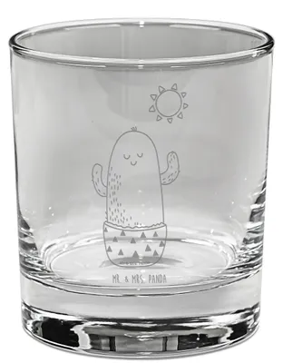 Produktbild von Mr. & Mrs. Panda Tumbler Kaktus Sonne - Transparent - Geschenk, Glas, Whiskyglas, Kakteen, glücklich, Sonnenschein, Whiskey, Rocks, Freundin, Geschenkidee, Whisky