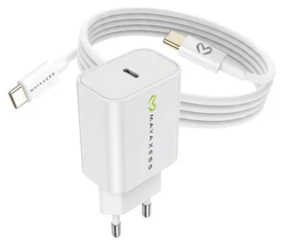 Immagine prodotto di Mayaxess, alimentatore da 20 W per Galaxy S20 Plus + cavo USB-C da 1 m, bianco