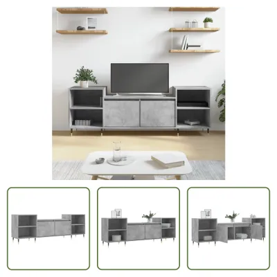 Produktbild von The Living Store TV-Schrank Betongrau 160x35x55 cm Holzwerkstoff