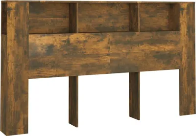Produktbild von vidaXL Kopfteil mit Ablagen Räuchereiche 180x18,5x104,5 cm