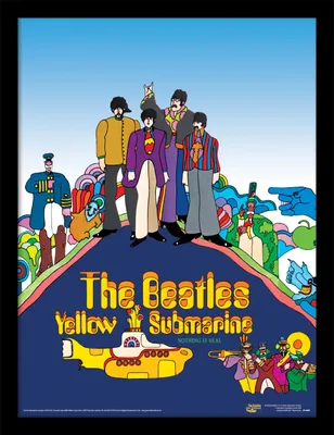 Immagine prodotto di The Beatles - Poster incorniciato "Yellow Submarine" PM7148 (40 cm x 30 cm) (Multicolore)