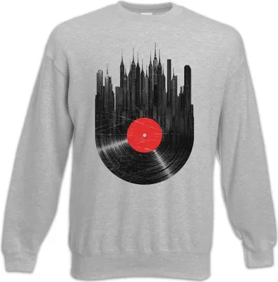 Produktbild von Urban Backwoods Recordl City, Sweatshirt, Farbe: Hellgrau, Größe: 4XL