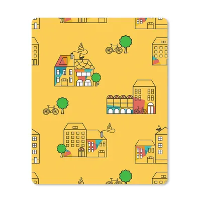 Produktbild von MuchoWow® Mauspad Mousepad Sommer - Muster - Stadt 30x40 cm - Mousepads - Maus Mat - Pad - Mausunterlage - Mausmatten