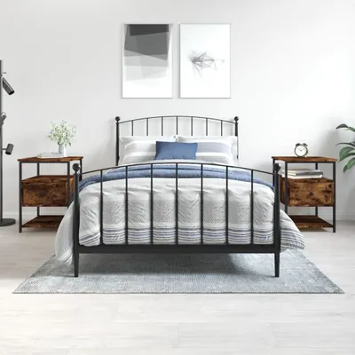 Produktbild von [Home] Nachttische 2 Stk. Räuchereiche 40x42x56 cm Holzwerkstoff , Neue Mode 2024 im häuslichen Leben